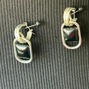 Cool silver and black earrings!